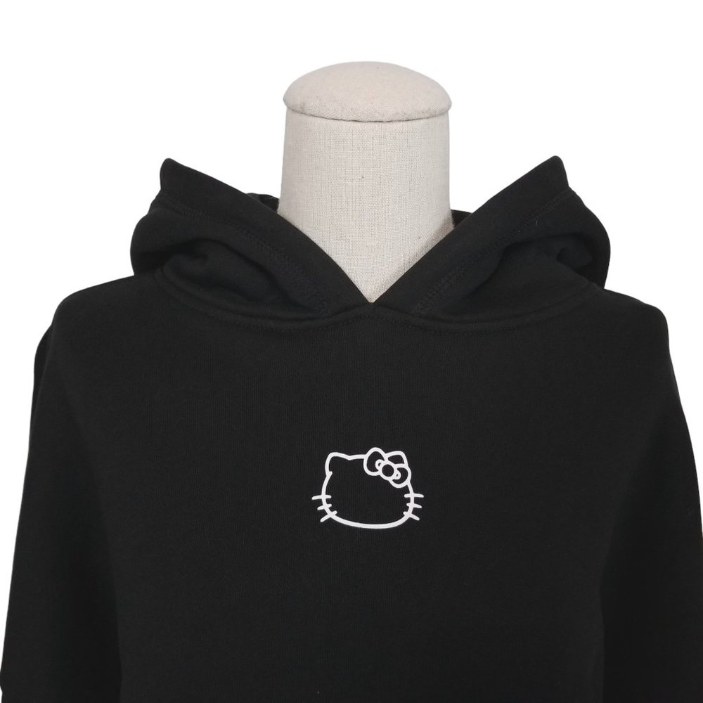 Hello Kitty and Friends x Forever 21 Crop Hoodie Black Sz Medium - Picture 2 of 10